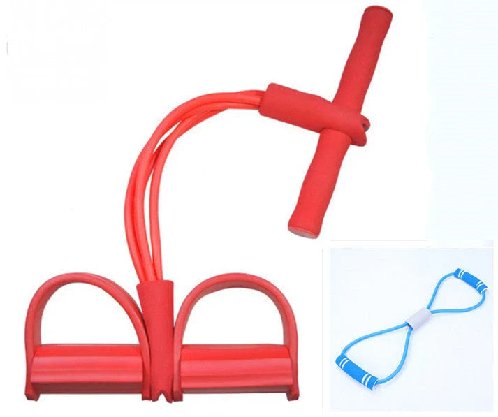 Premium resistance bands set with natural latex and EVA foam for full-body workouts