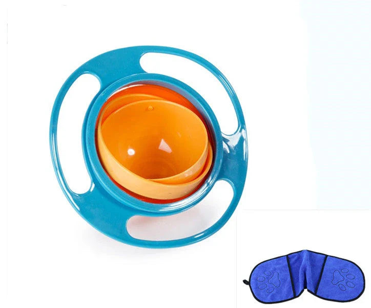Rotating 360-degree spill-proof tableware bowl in vibrant colours