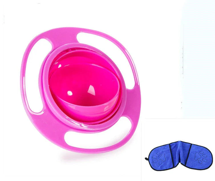 Rotating 360-degree spill-proof tableware bowl in vibrant colours