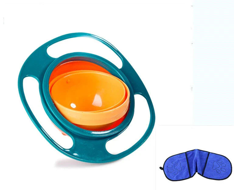 Rotating 360-degree spill-proof tableware bowl in vibrant colours