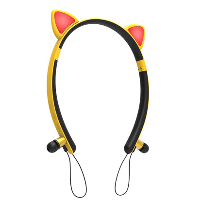 Trendy wireless Bluetooth headphones with a stylish cat ear design, available in multiple vibrant colors for a personalized audio experience.