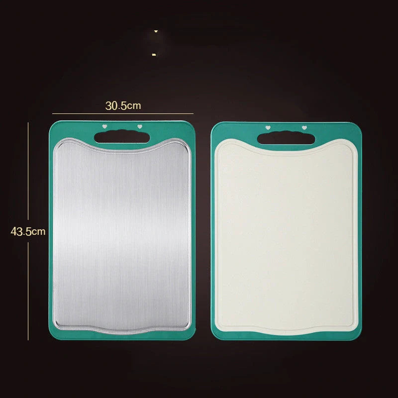 Stainless steel chopping board with antibacterial properties for kitchen use