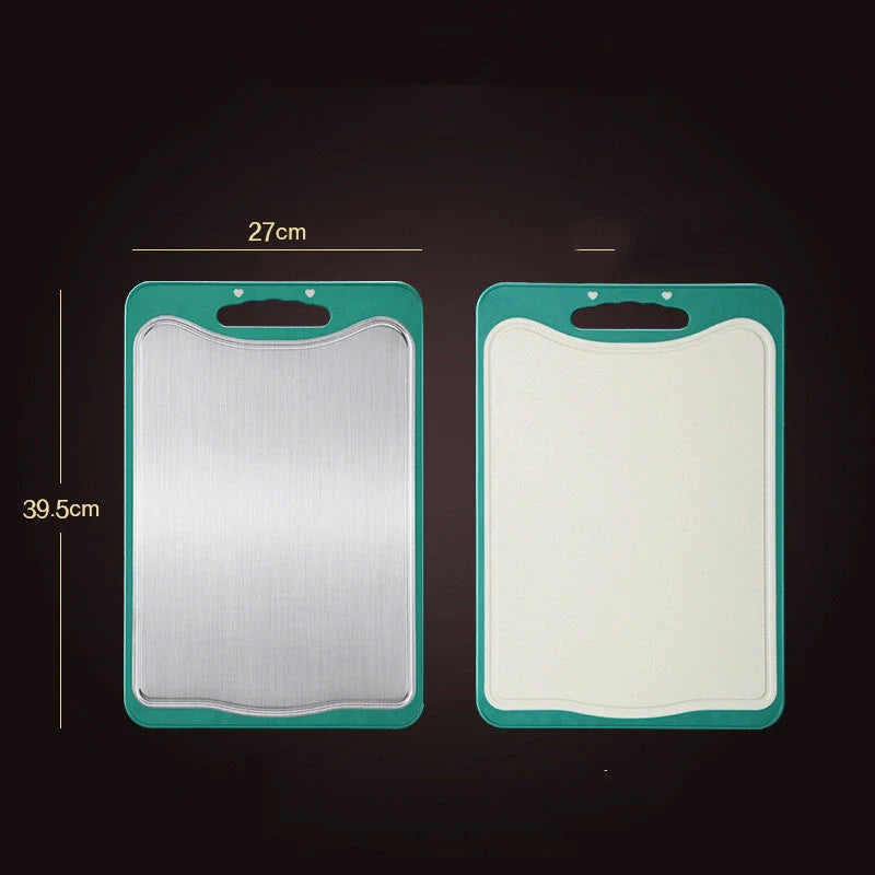 Stainless steel chopping board with antibacterial properties for kitchen use