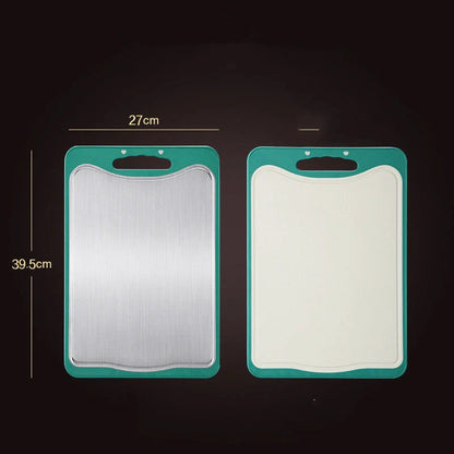 Stainless steel chopping board with antibacterial properties for kitchen use