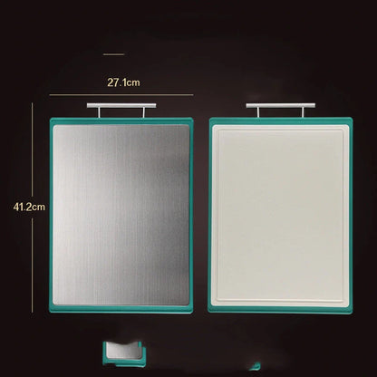 Stainless steel chopping board with antibacterial properties for kitchen use