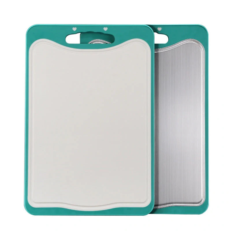 Stainless steel chopping board with antibacterial properties for kitchen use