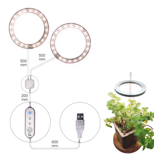 Full Spectrum LED Grow Light with Sleek, Modern Design for Indoor Plant Cultivation