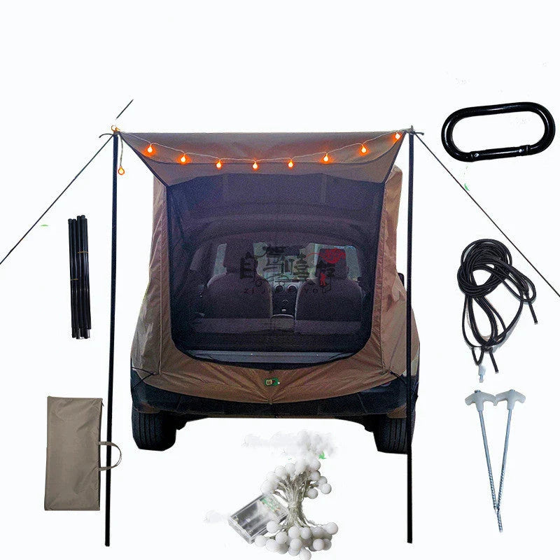 Convenient rear car tent for UK SUV owners with spacious double-sided curtain, waterproof fabric, and mosquito protection