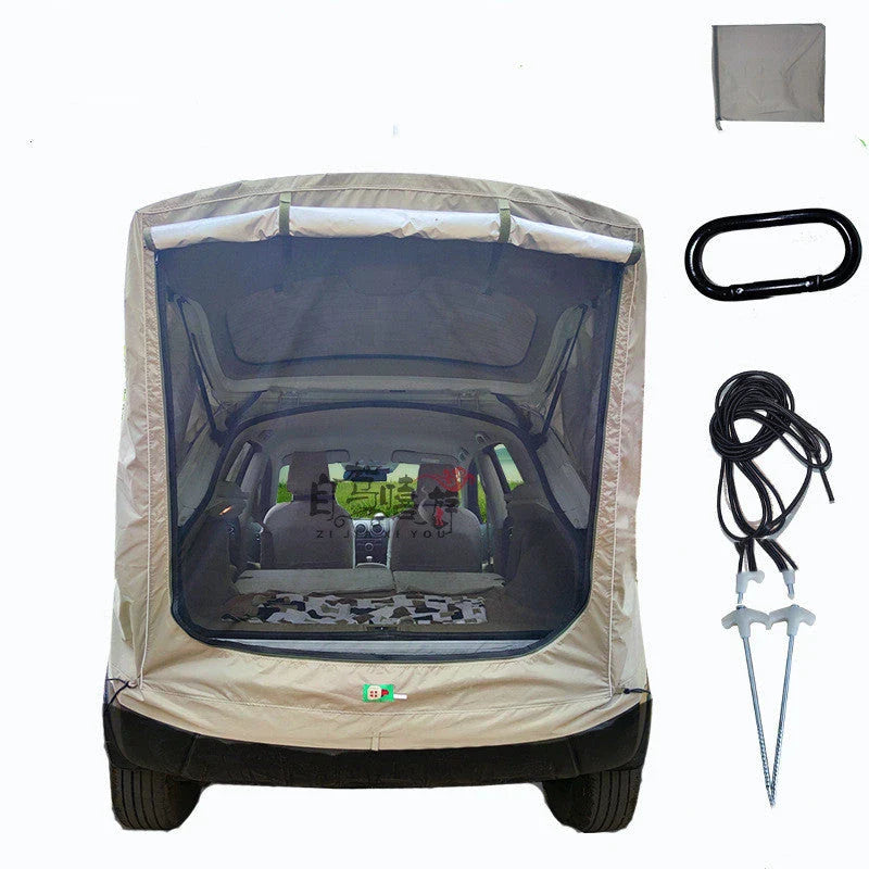 Convenient rear car tent for UK SUV owners with spacious double-sided curtain, waterproof fabric, and mosquito protection