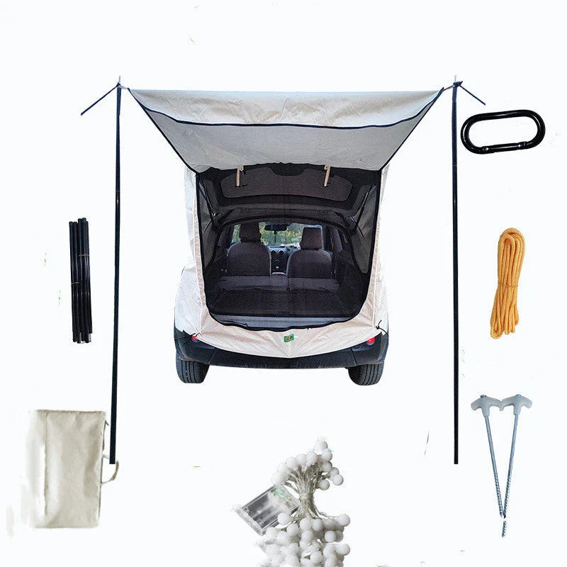 Convenient rear car tent for UK SUV owners with spacious double-sided curtain, waterproof fabric, and mosquito protection