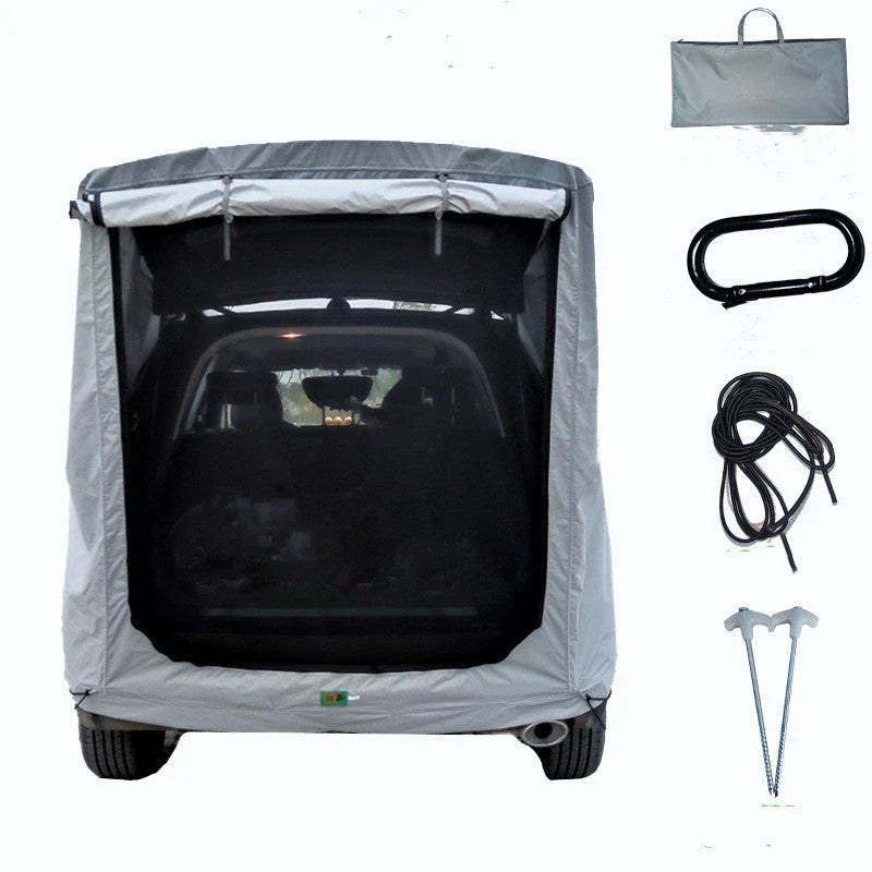 Convenient rear car tent for UK SUV owners with spacious double-sided curtain, waterproof fabric, and mosquito protection