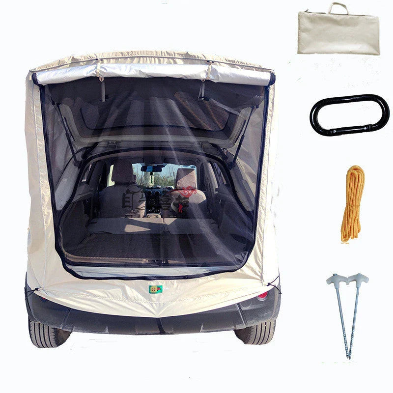 Convenient rear car tent for UK SUV owners with spacious double-sided curtain, waterproof fabric, and mosquito protection