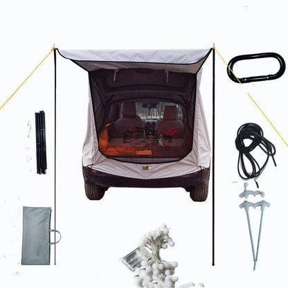 Convenient rear car tent for UK SUV owners with spacious double-sided curtain, waterproof fabric, and mosquito protection