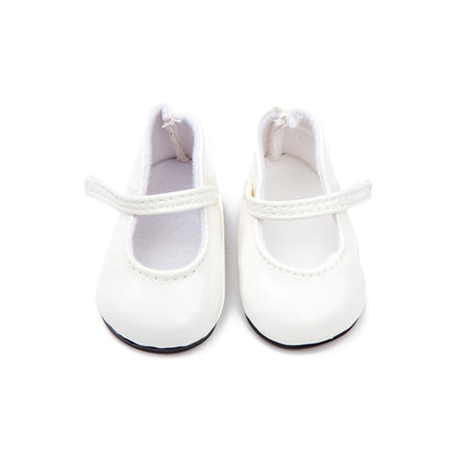 Stylish leather dolls' shoes in various colours, designed to perfectly complement American Girl dolls.