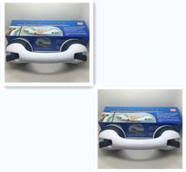 Durable ABS plastic bathroom handrail with suction cups for anti-skid safety support