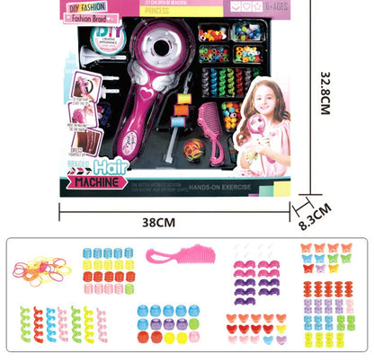 Electric hair braiding tool for girls with sleek, compact design and automatic braiding mechanism