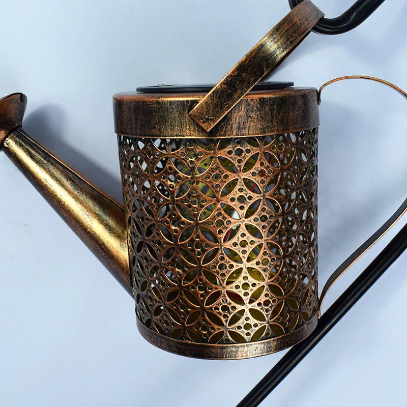 Solar-Powered Enchanted Watering Can Garden Lamp with 36 LED lights for outdoor decoration