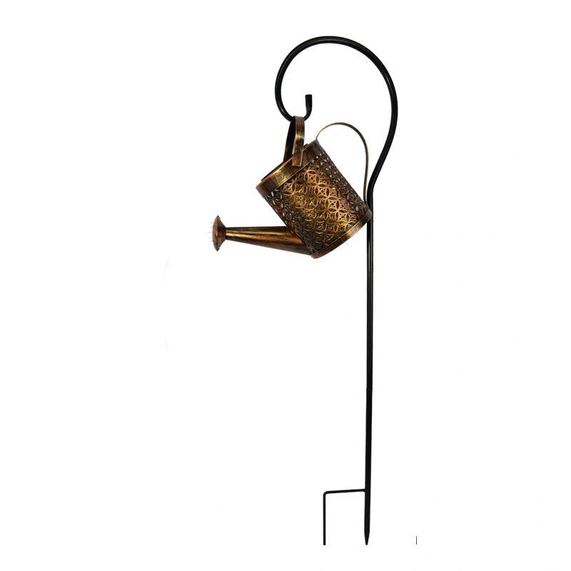 Solar-Powered Enchanted Watering Can Garden Lamp with 36 LED lights for outdoor decoration