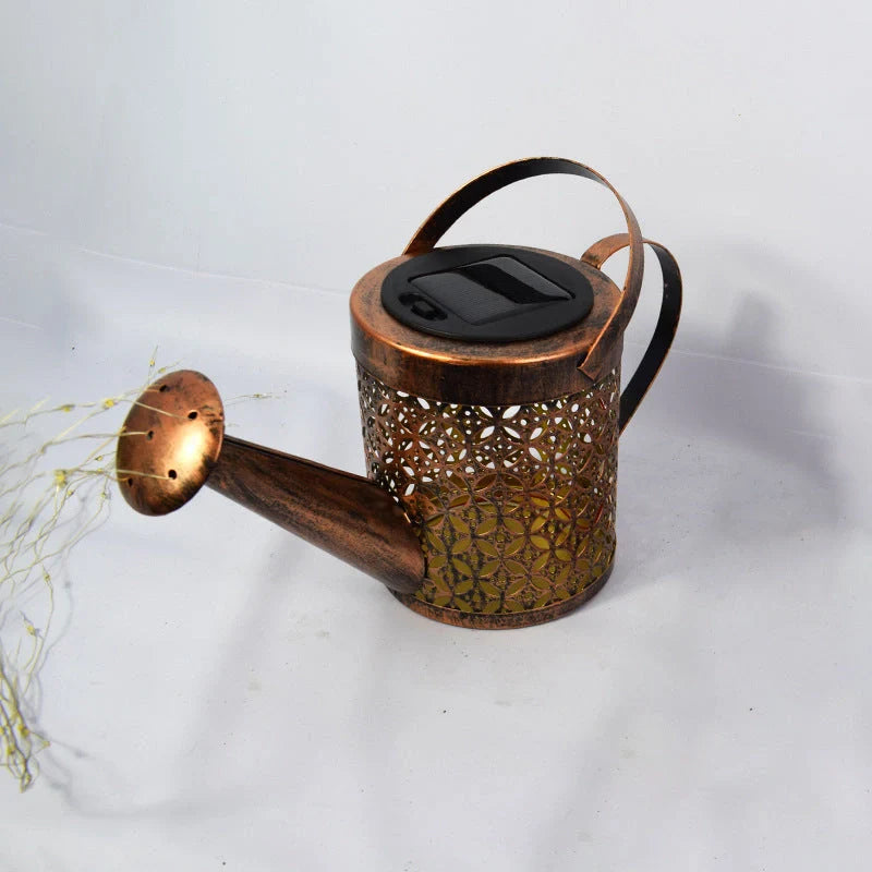 Solar-Powered Enchanted Watering Can Garden Lamp with 36 LED lights for outdoor decoration