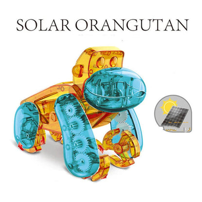 Premium solar-powered STEM toy kit with 33 pieces for DIY assembly, including gears, connectors, and movable parts