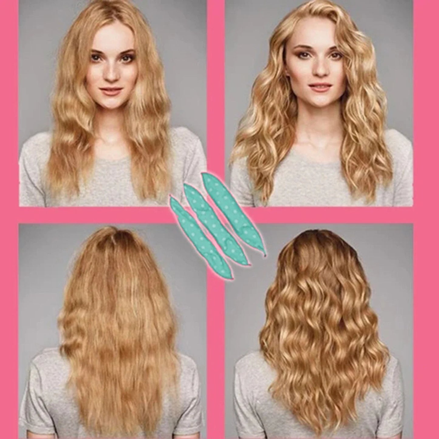 Soft, cushioned hair curler in various colours for creating effortless waves and curls while you sleep