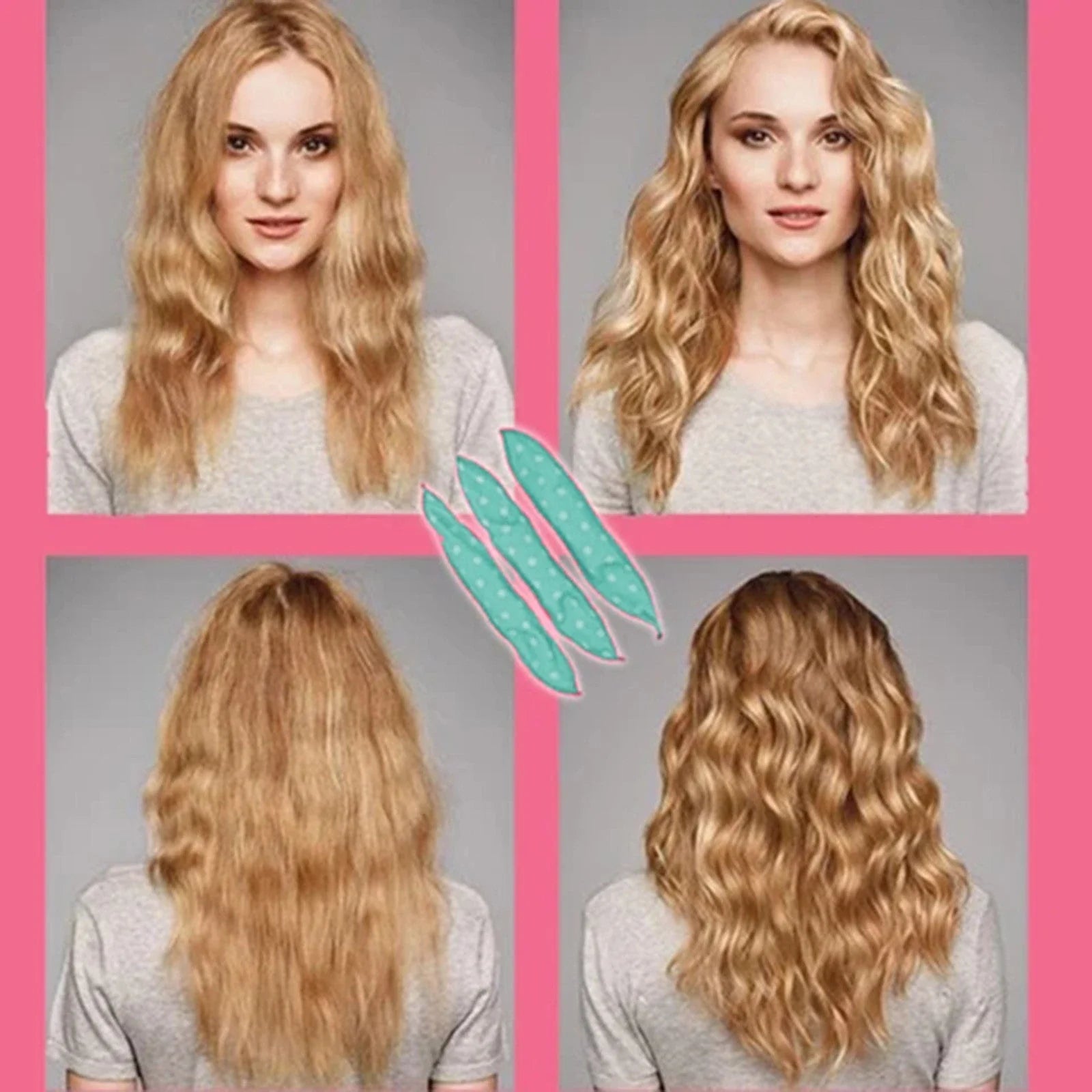 Soft, cushioned hair curler in various colours for creating effortless waves and curls while you sleep