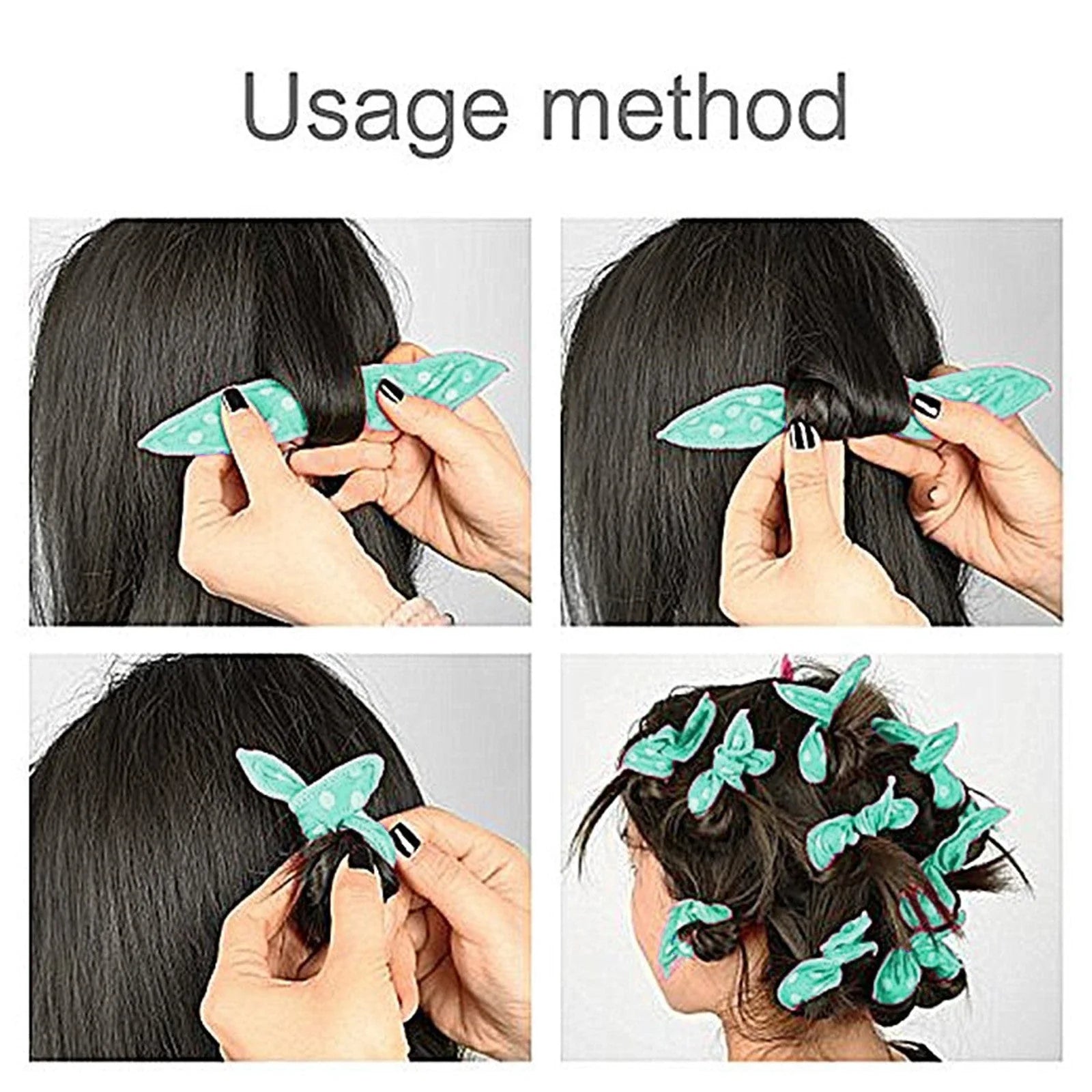 Soft, cushioned hair curler in various colours for creating effortless waves and curls while you sleep