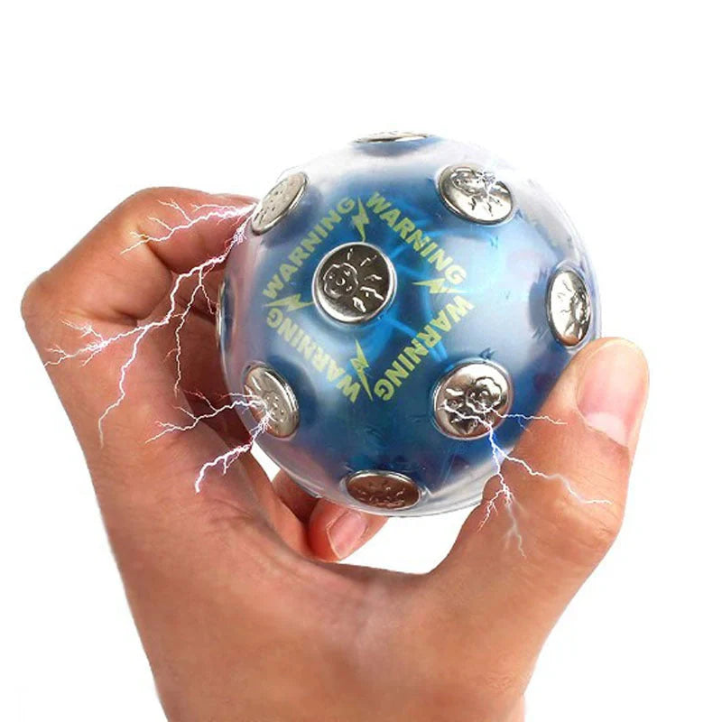 Mini Electric Shocking Ball in blue - safe prank toy for teenagers