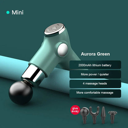 Deep Tissue Vibration Massager with 32 speed settings, ergonomic grip, and interchangeable massage heads for full-body relief