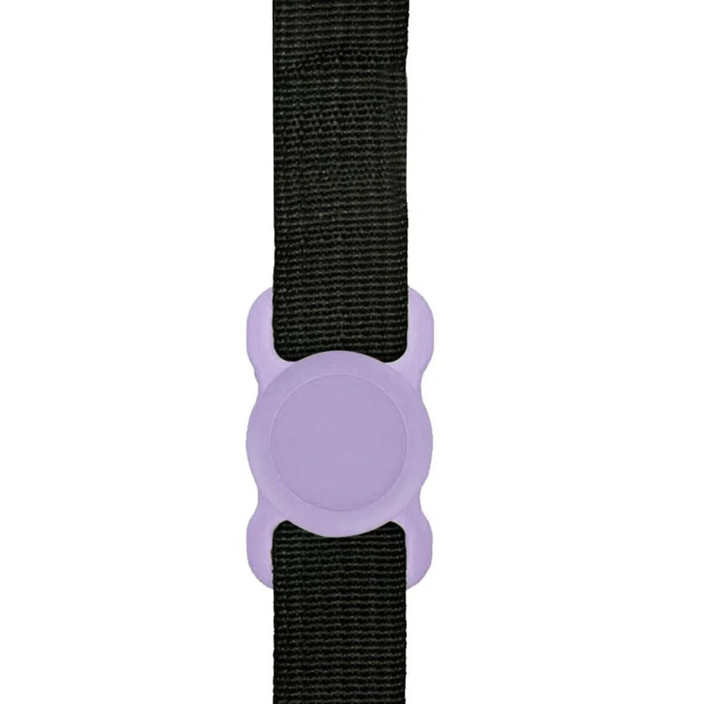 Transparent silicone locator for pet owners to prevent losing their dogs during outdoor activities.
