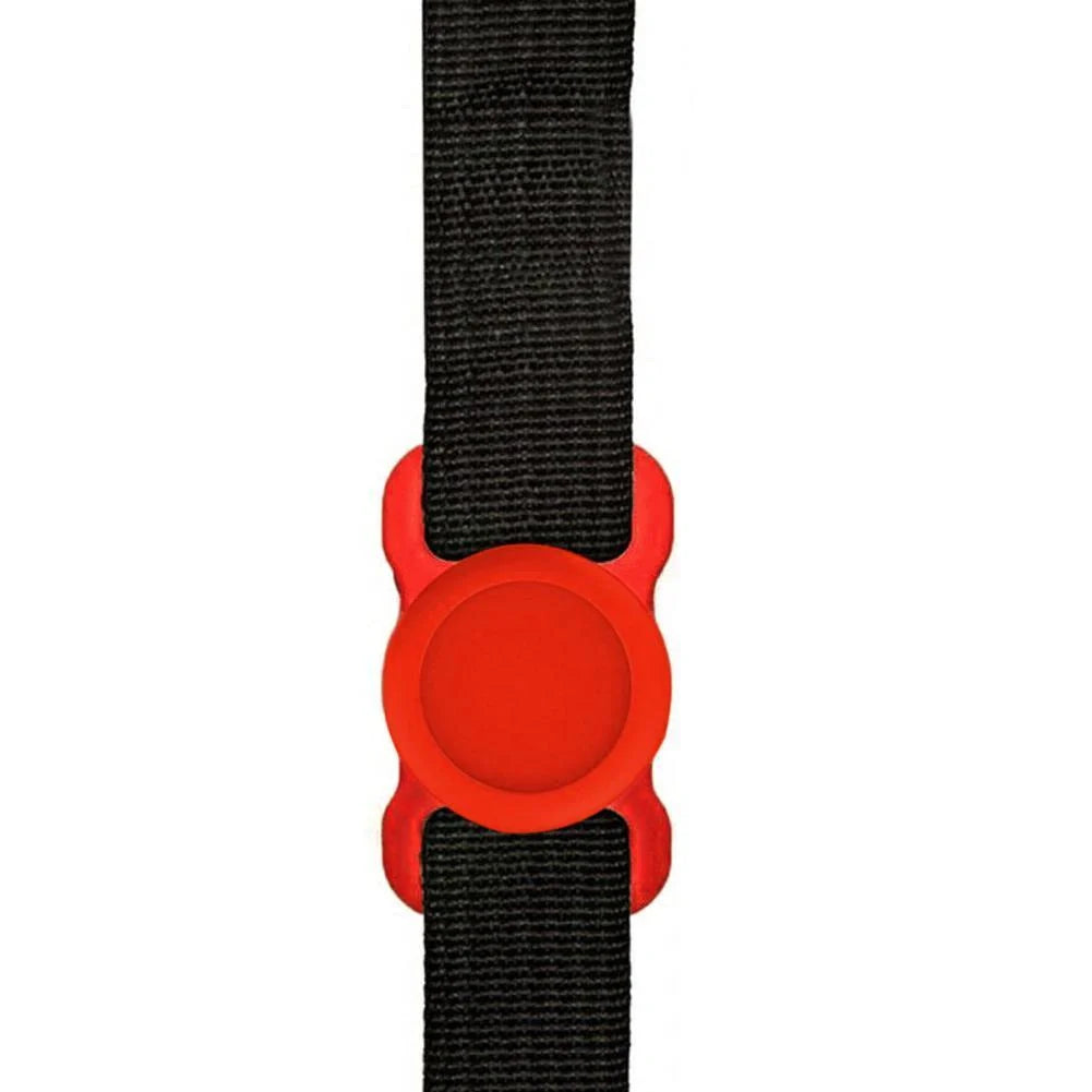 Transparent silicone locator for pet owners to prevent losing their dogs during outdoor activities.