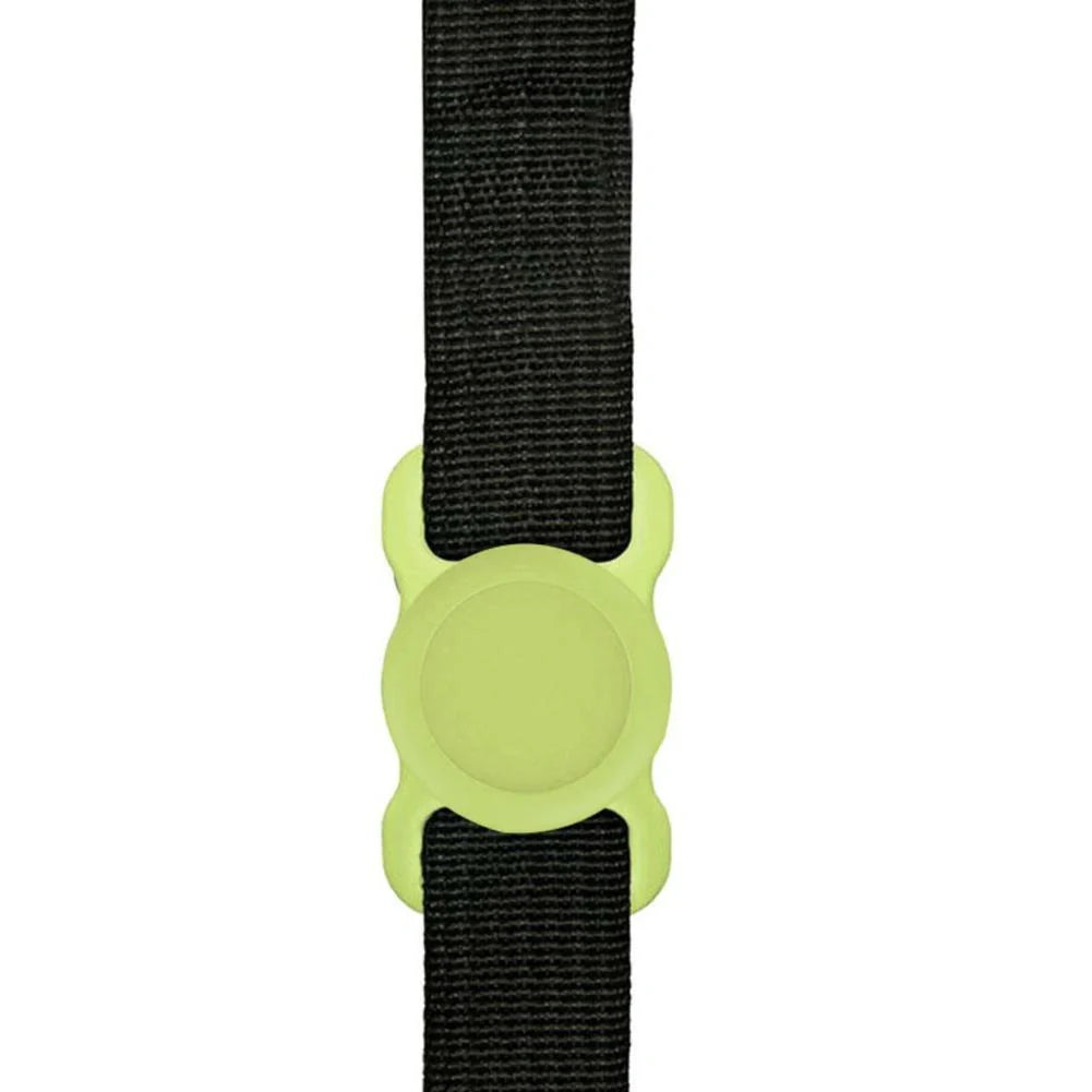 Transparent silicone locator for pet owners to prevent losing their dogs during outdoor activities.