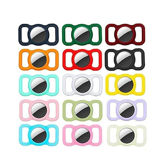 Transparent silicone locator for pet owners to prevent losing their dogs during outdoor activities.