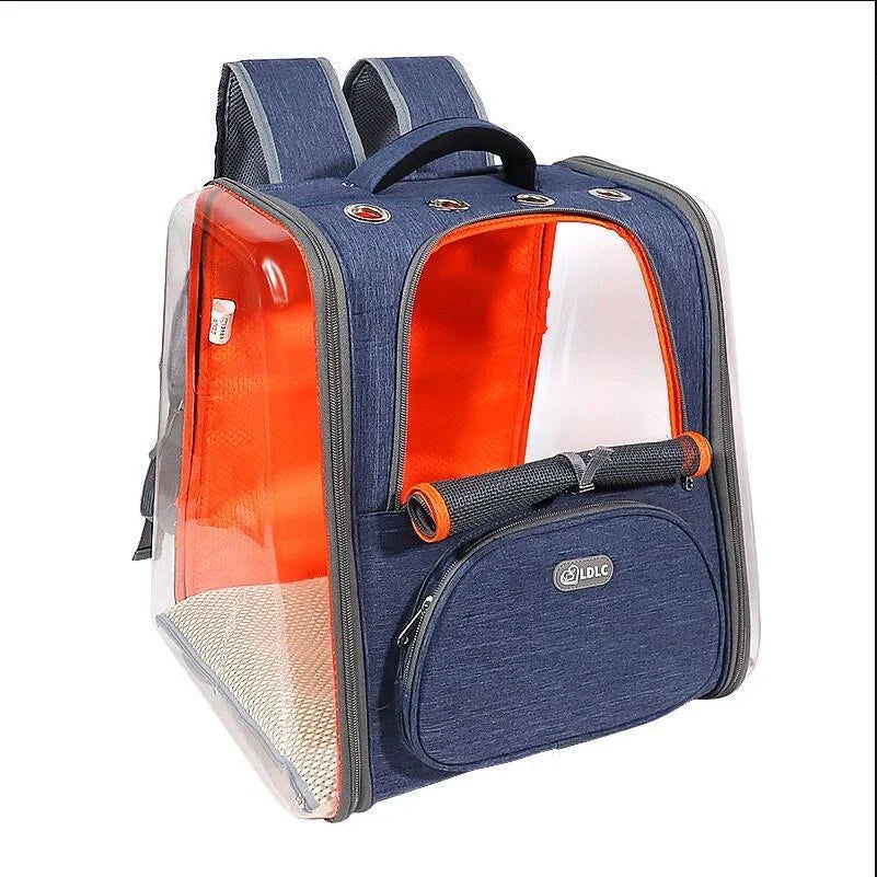 Portable Transparent Space Capsule Cat Bag in various colours, foldable for easy travel