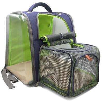 Portable Transparent Space Capsule Cat Bag in various colours, foldable for easy travel
