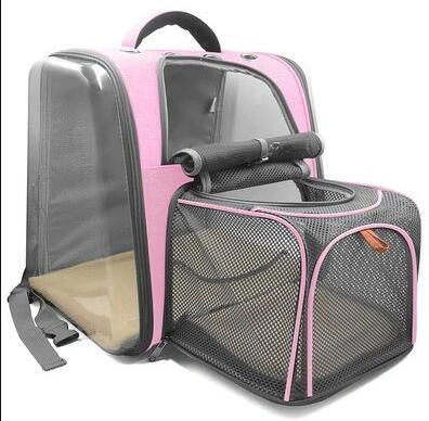 Portable Transparent Space Capsule Cat Bag in various colours, foldable for easy travel