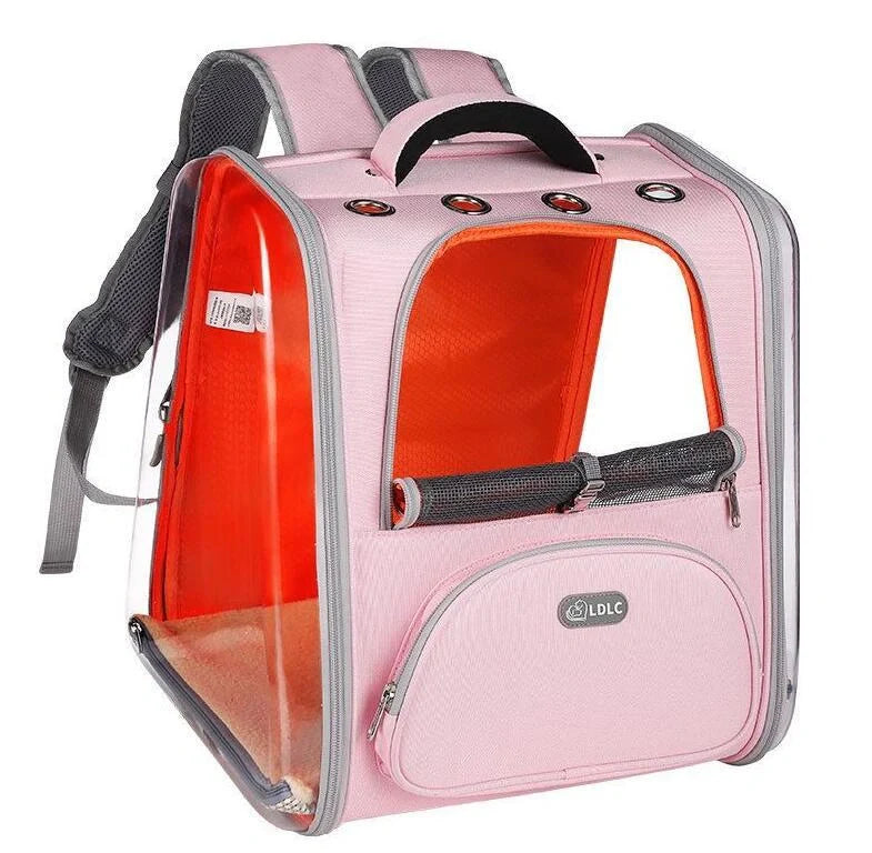 Portable Transparent Space Capsule Cat Bag in various colours, foldable for easy travel