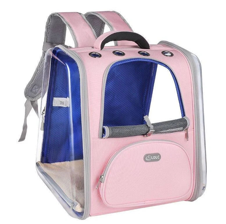 Portable Transparent Space Capsule Cat Bag in various colours, foldable for easy travel