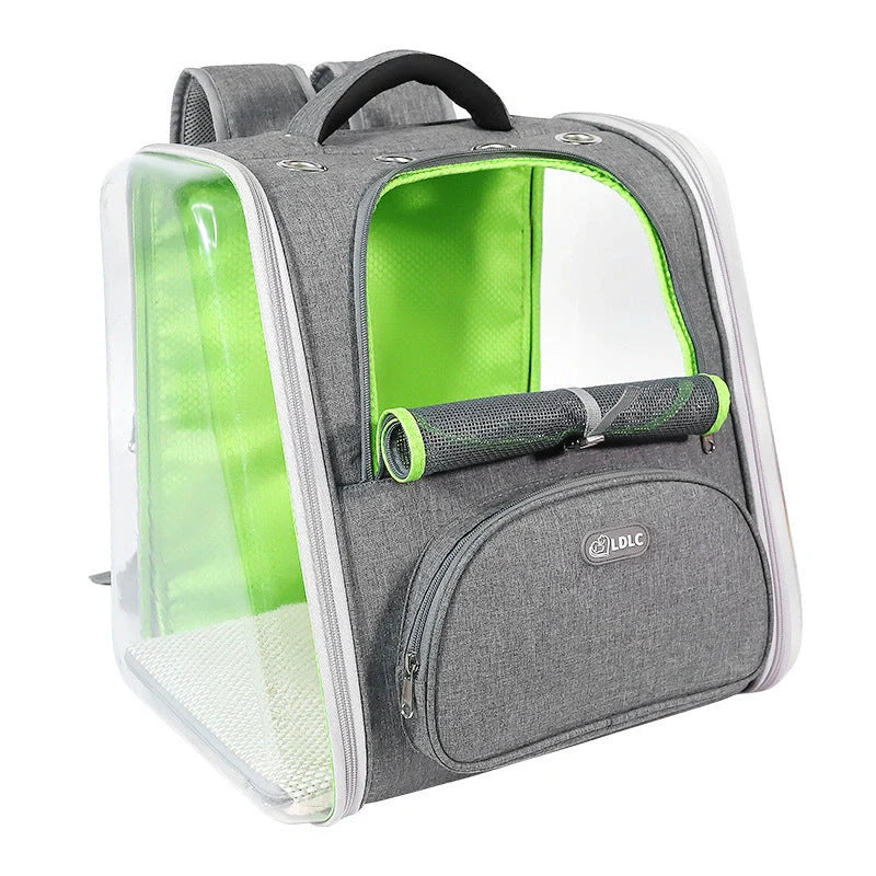 Portable Transparent Space Capsule Cat Bag in various colours, foldable for easy travel