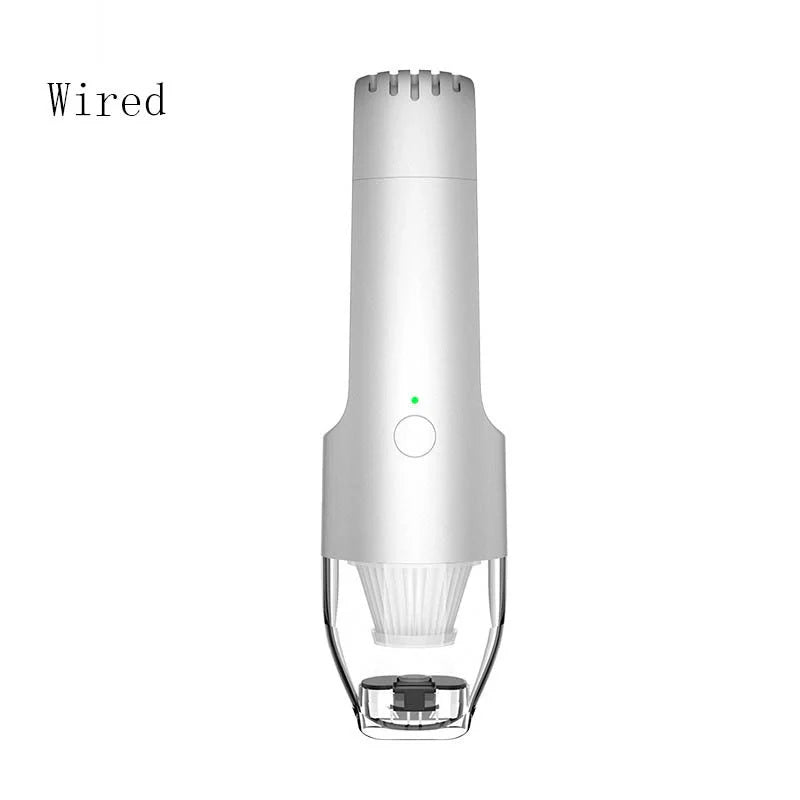 Compact hand-held vacuum cleaner with 5000 Pa suction for home and car use