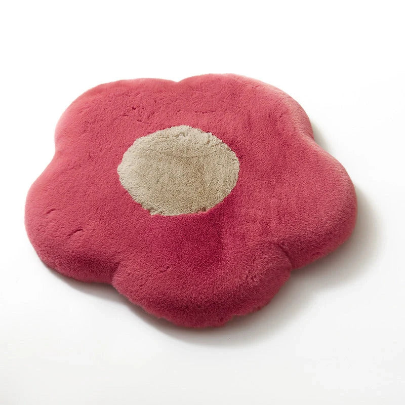 Daisy Slow Rebound Imitation Rabbit Hair Cushion in various colours
