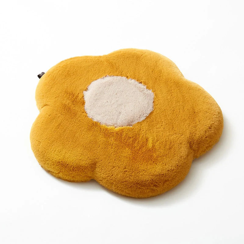 Daisy Slow Rebound Imitation Rabbit Hair Cushion in various colours