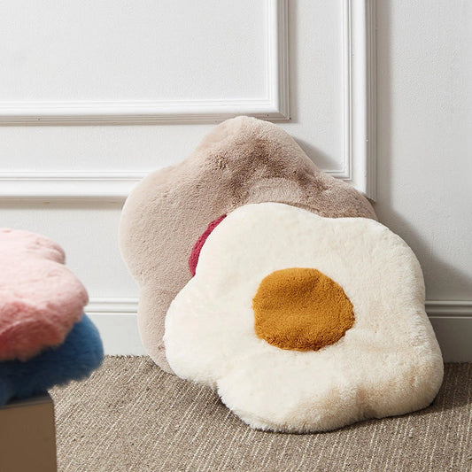 Daisy Slow Rebound Imitation Rabbit Hair Cushion in various colours