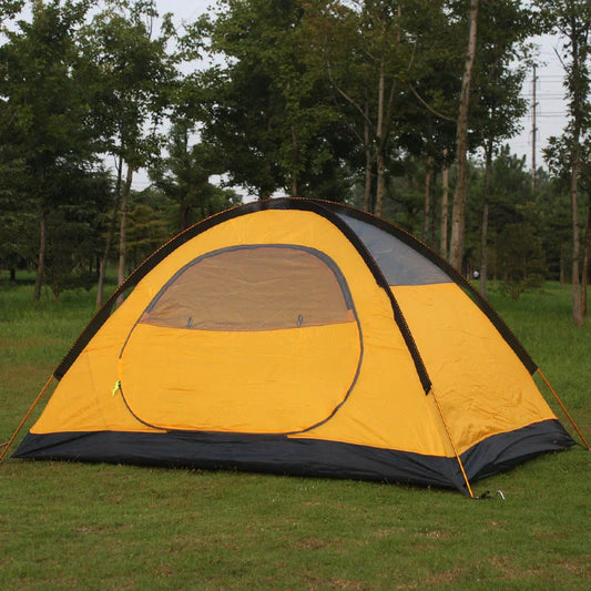 Double-layer aluminium pole tent for outdoor camping in various colours