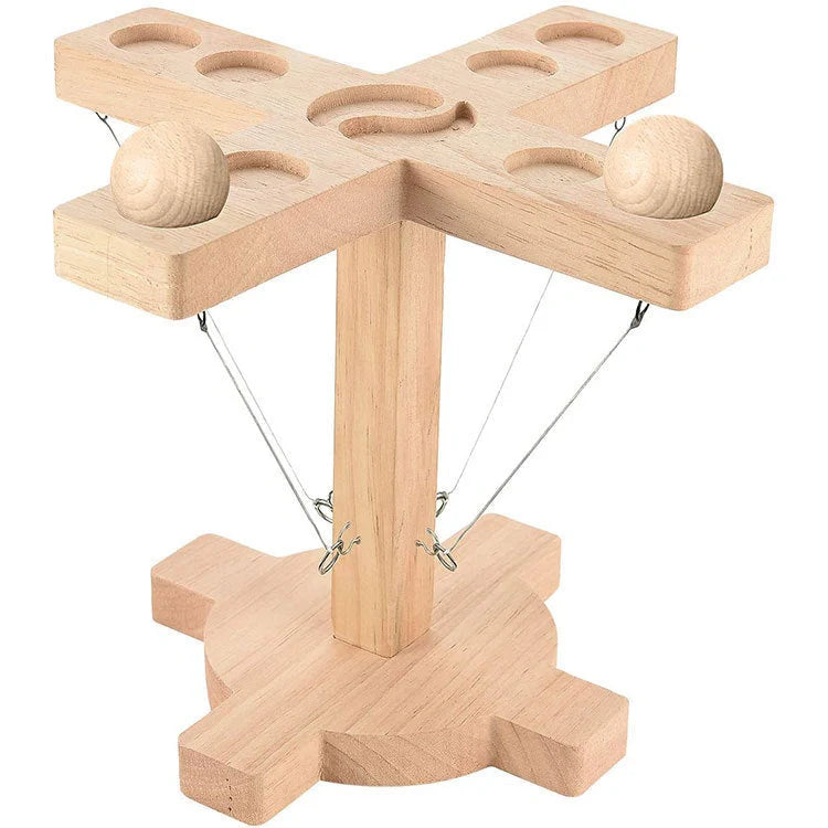 Hand-crafted Loop Throwing Game DIY Kit with wood and iron construction for indoor and outdoor fun