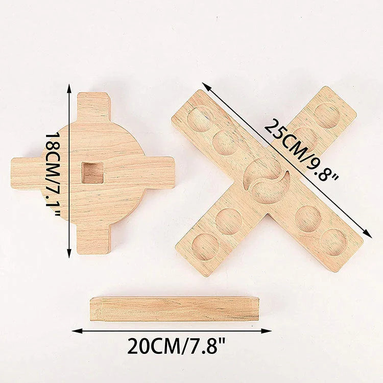 Hand-crafted Loop Throwing Game DIY Kit with wood and iron construction for indoor and outdoor fun