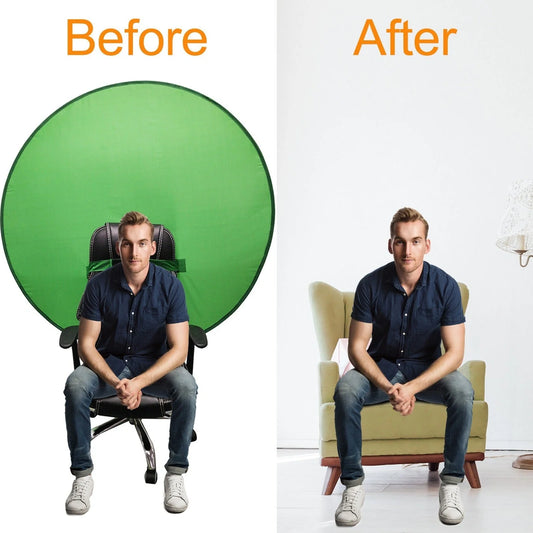 Green screen background board for photography with foldable design and steel spring frame
