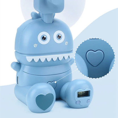 Portable mini cooling fan with colorful LED lights, perfect for home, office, and travel use
