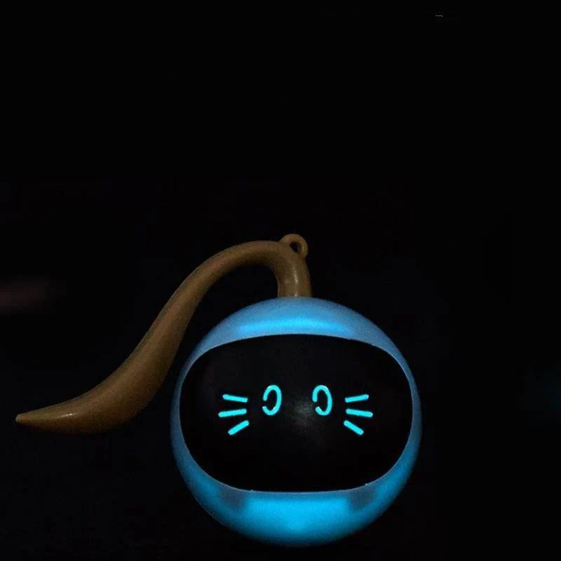Interactive LED rotating ball for cats with automatic 360° motion and colourful lights