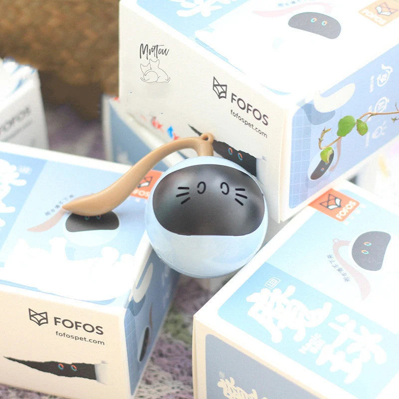 Interactive LED rotating ball for cats with automatic 360° motion and colourful lights